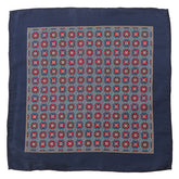 Campbell Blue Mac-Inspired 33cm Pocket Square - Tie Doctor
